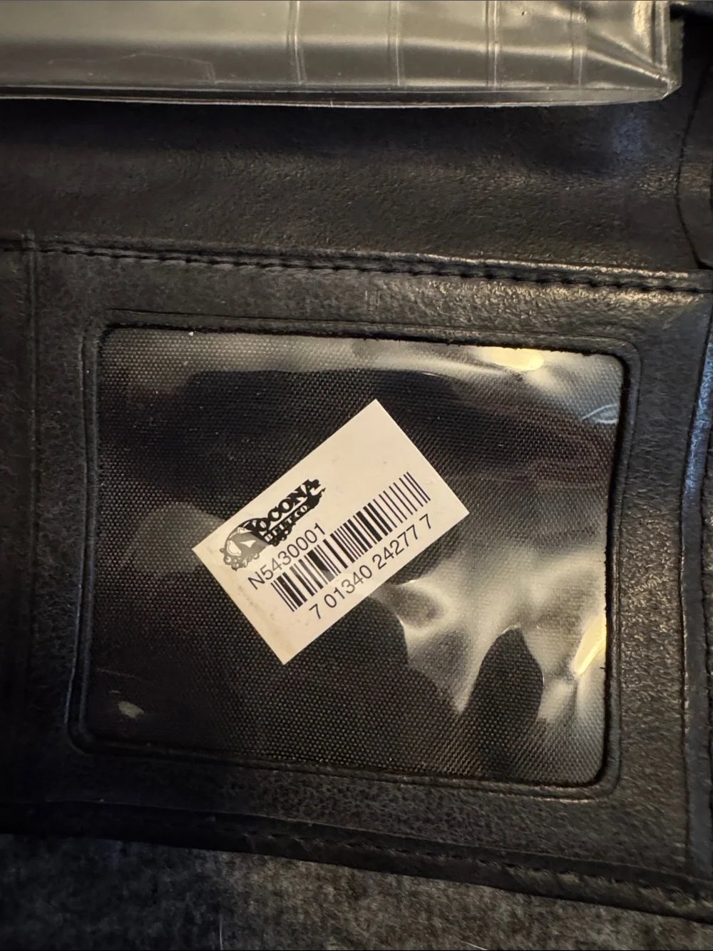Nocona Black Leather Western Bifold Wallet Cowhide Accent and Silver NWT